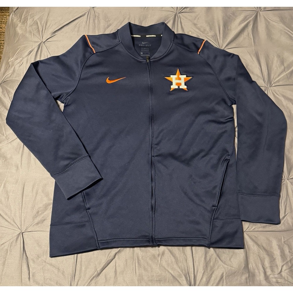 Nike Dri-FIT Houston Astros Men's Medium Blue Full Zip Polyester Apparel